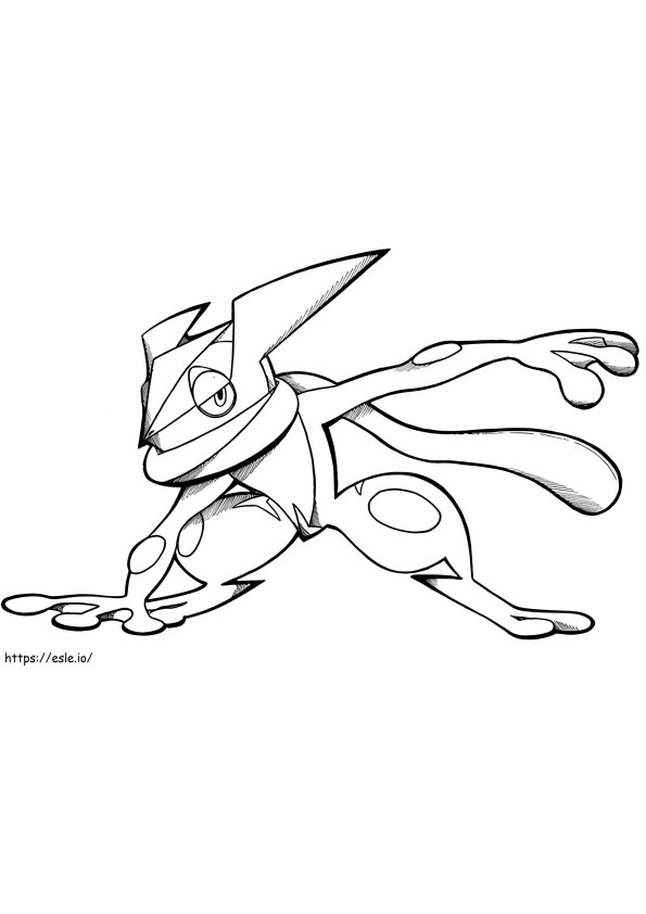 Coldly Greninja coloring page