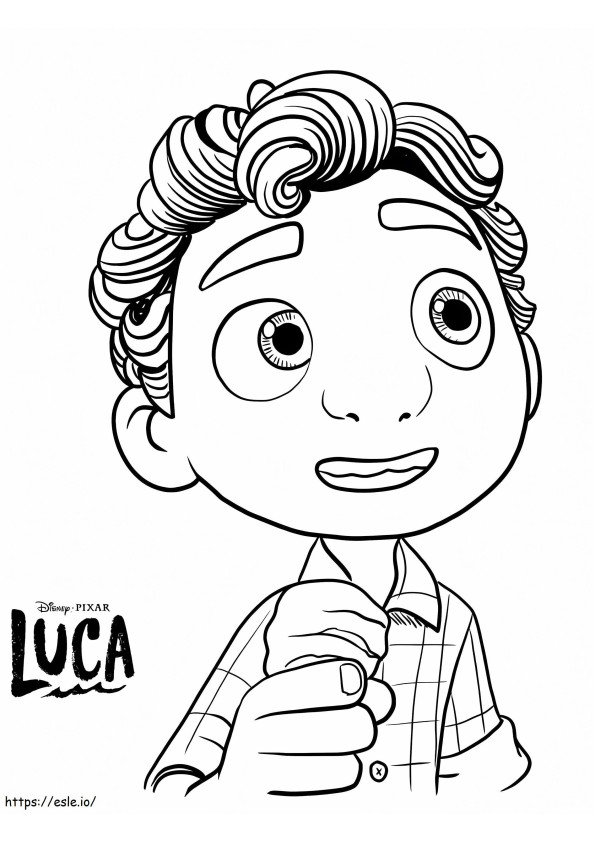Luca ja jäätelö värityskuva