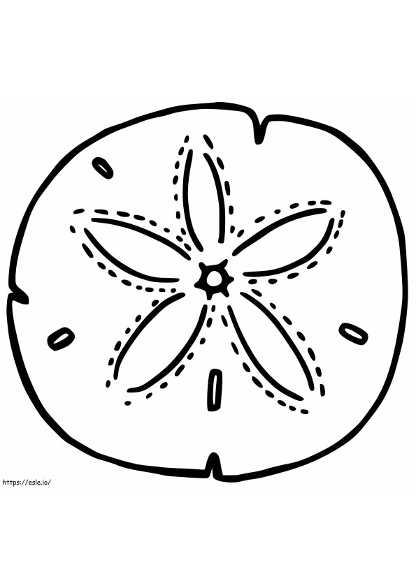 Sand Dollar 5 coloring page