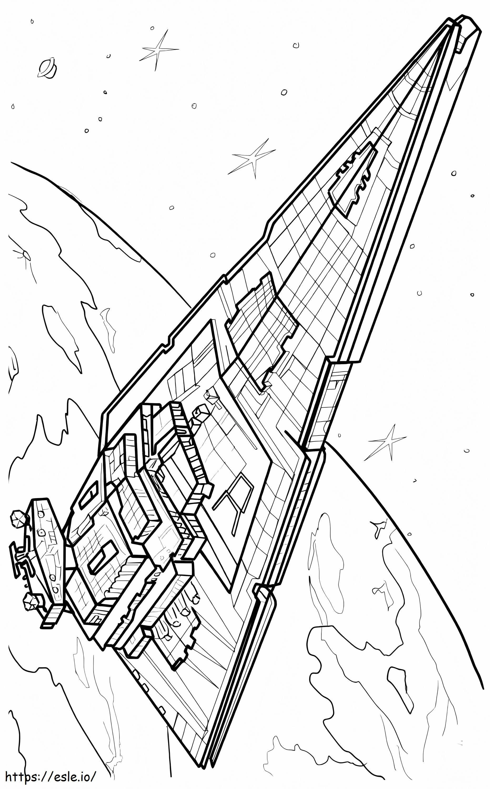  Interdictor Star Destroyer A4 de colorat
