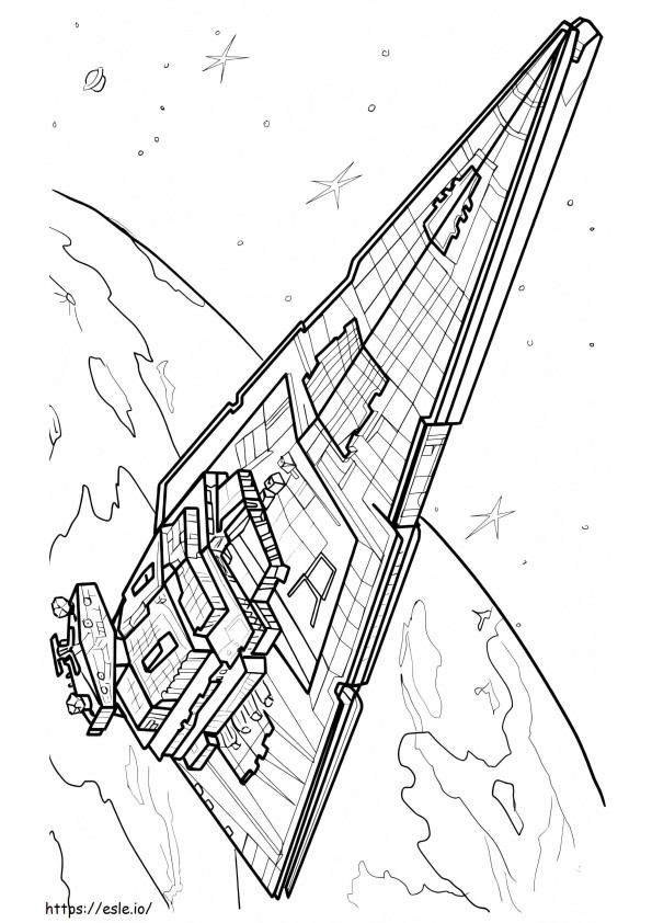  Interdictor Star Destroyer A4 kleurplaat