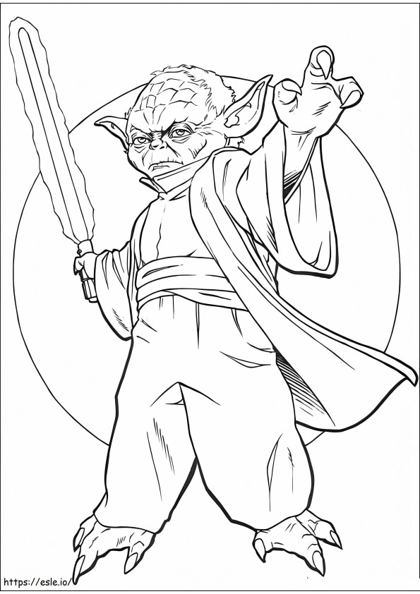 Yoda-leraar kleurplaat