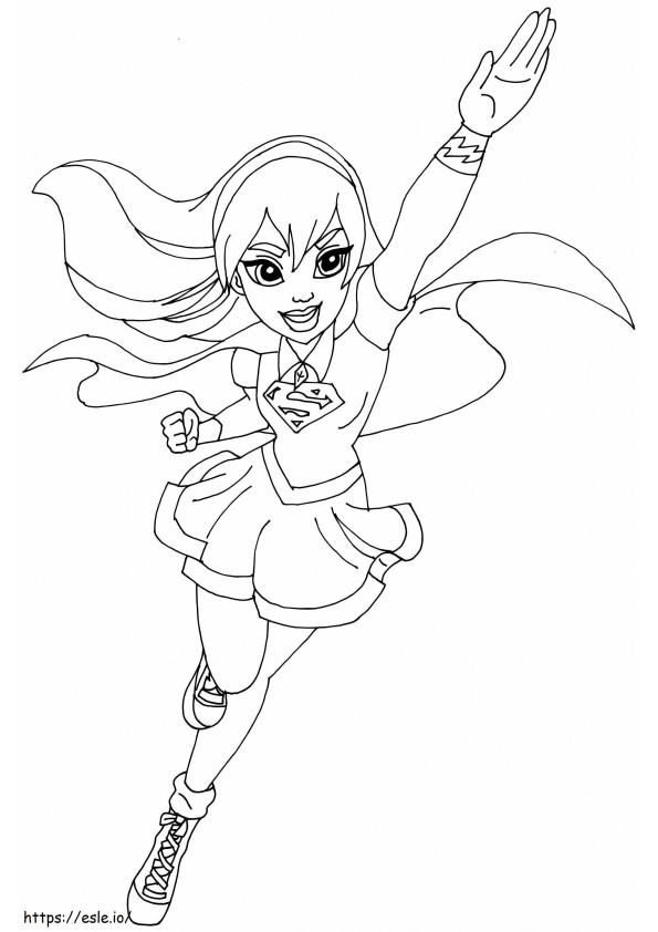 Supergirl DC Super Hero Girls coloring page