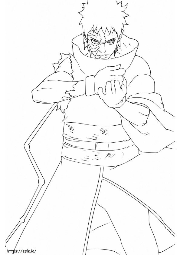 Angry Obito coloring page
