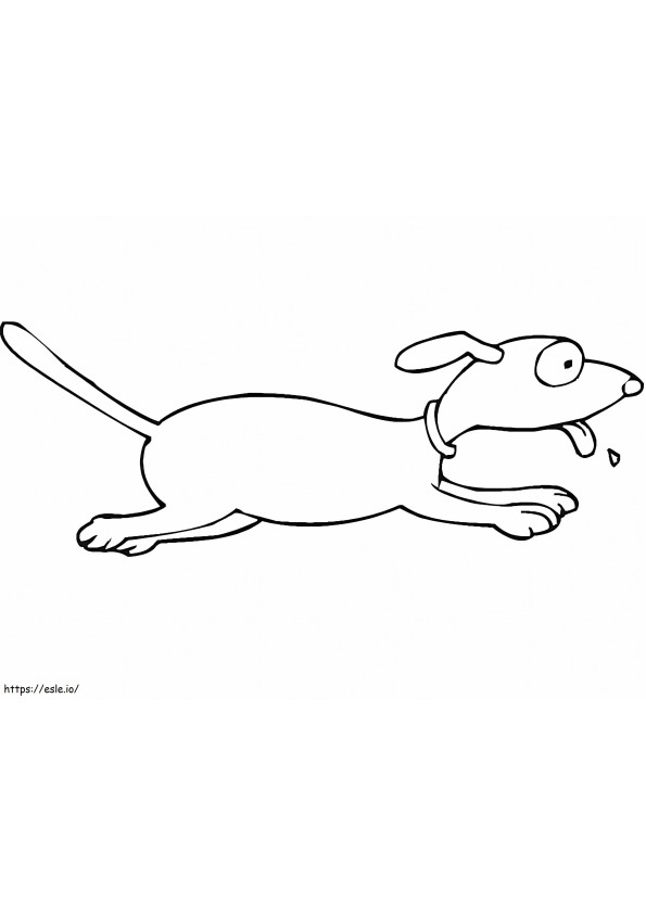 Dog Running With Tongue Hanging Out coloring page