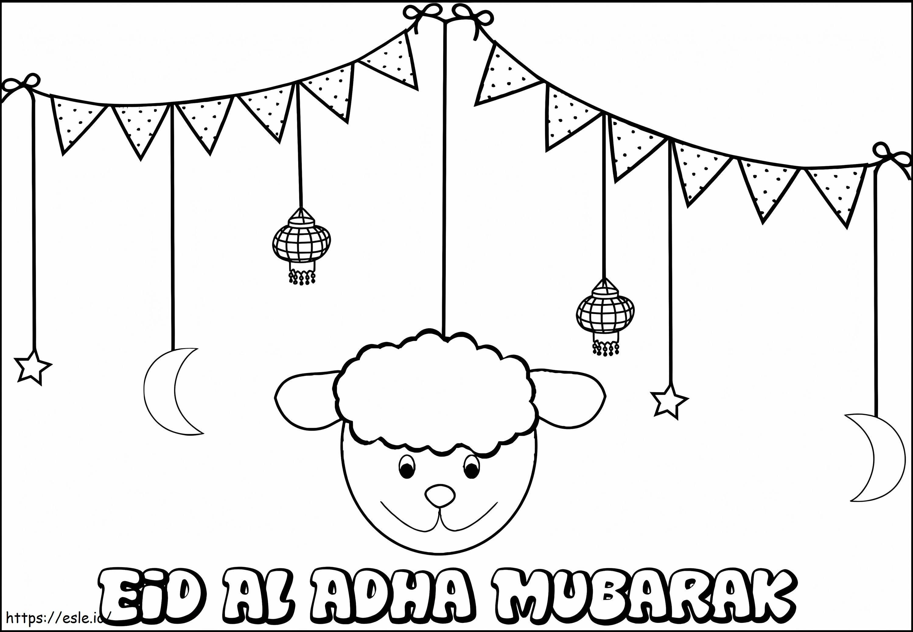 Eid al-Adha Mubarak 2 kolorowanka