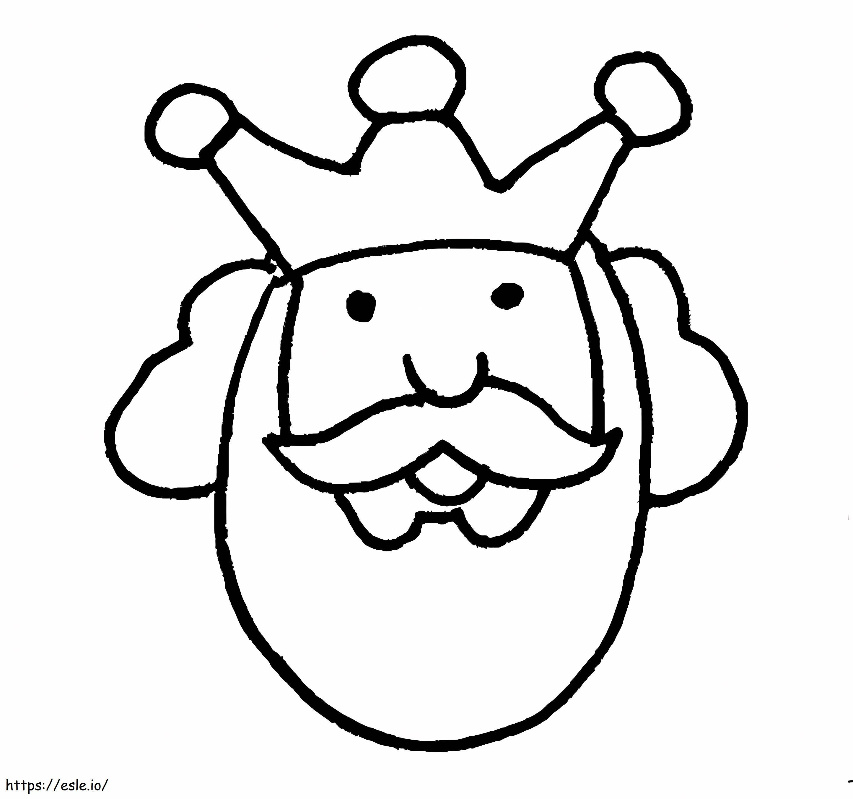 King Face coloring page