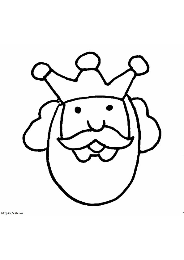King Face coloring page