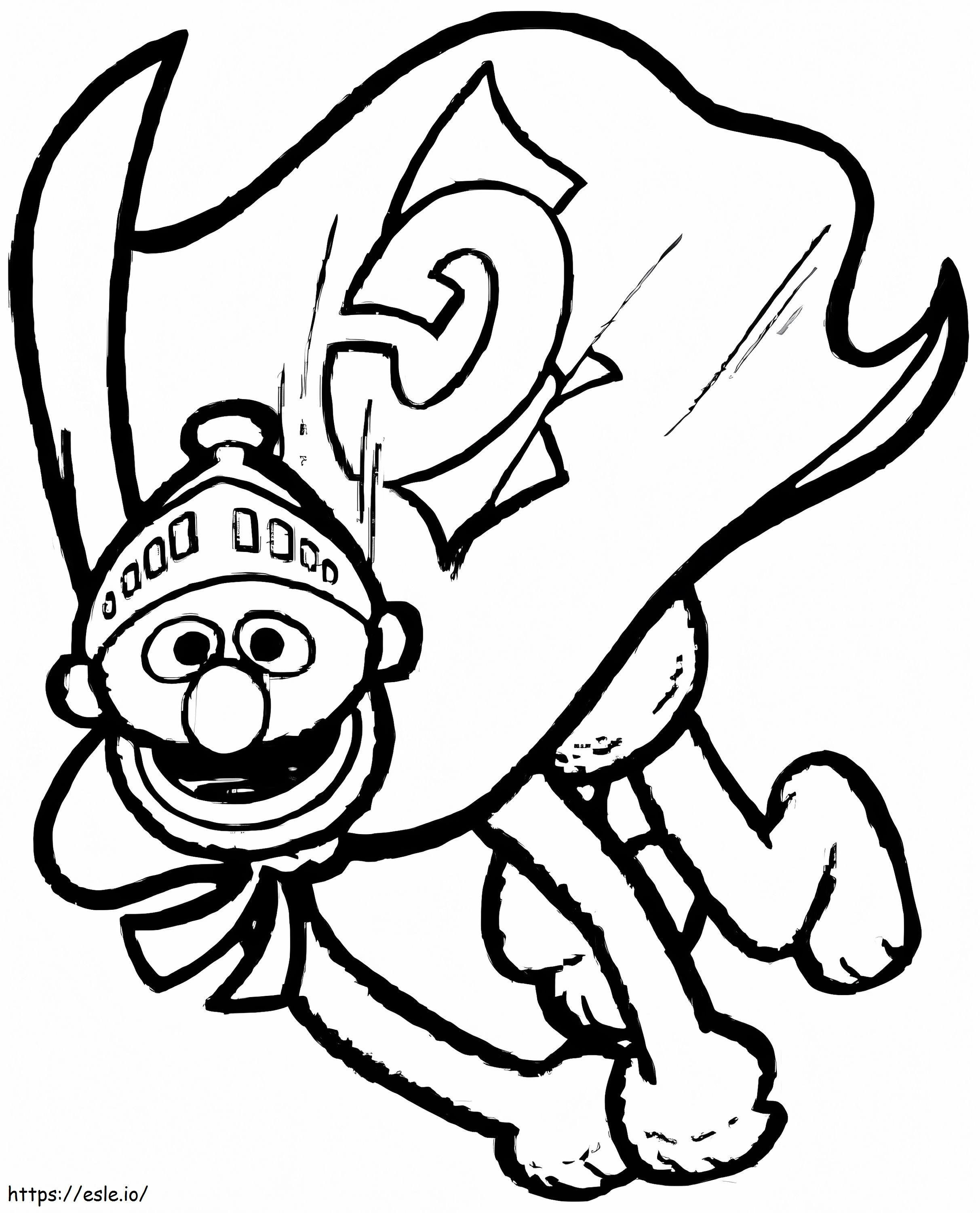 Printable Super Grover coloring page