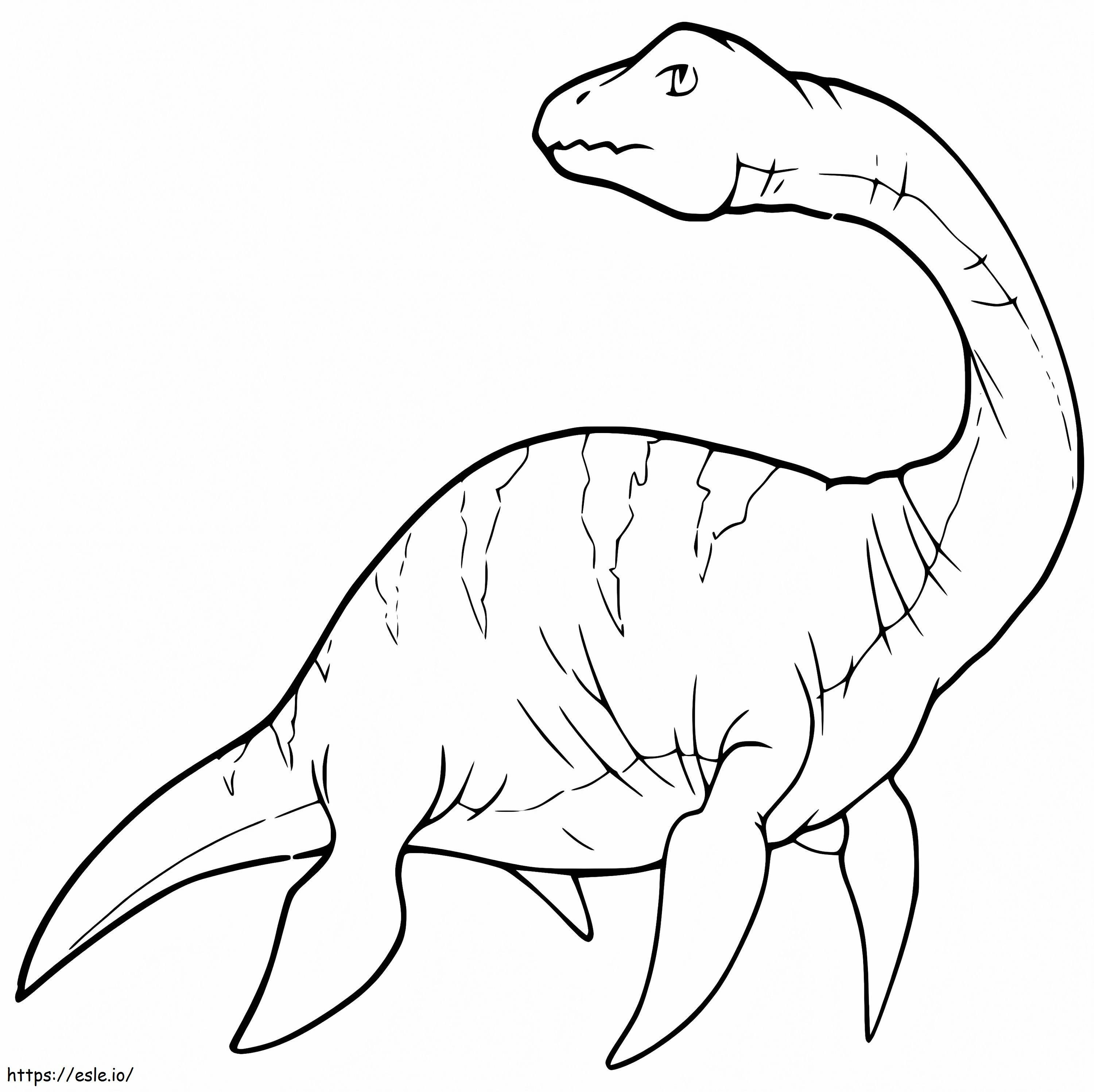 Plesiosaurio imprimible para colorear