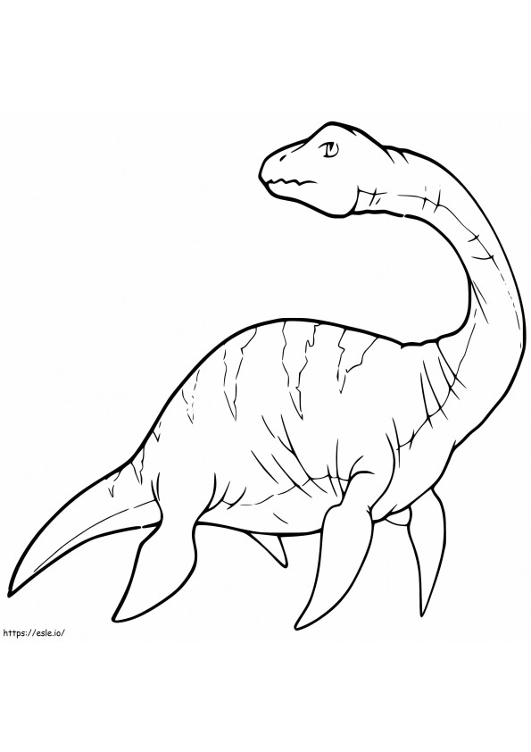Plesiosaurio imprimible para colorear
