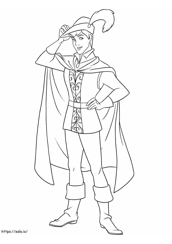 Prince Phillip A4 coloring page