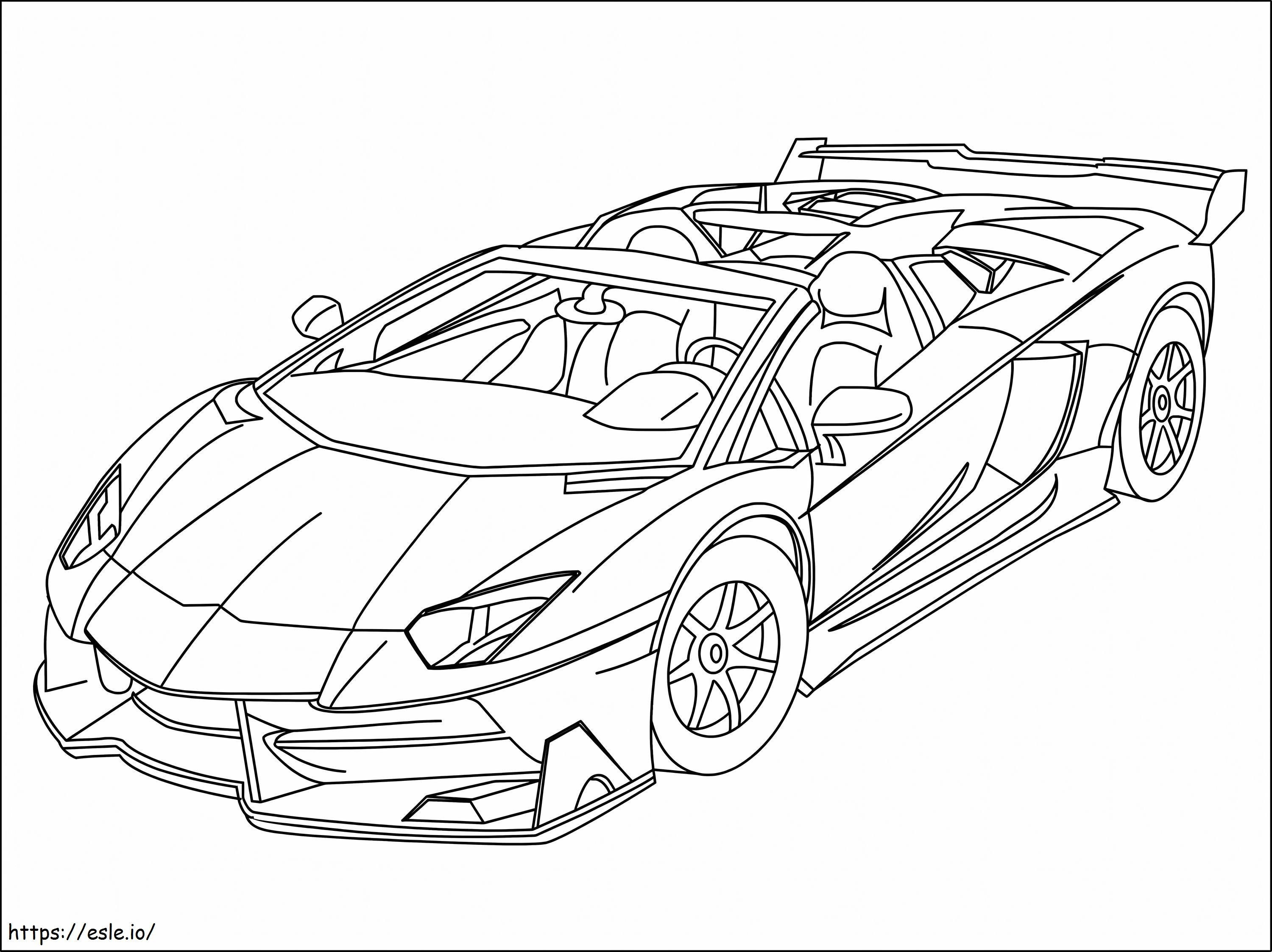 Lamborghini básico para colorear