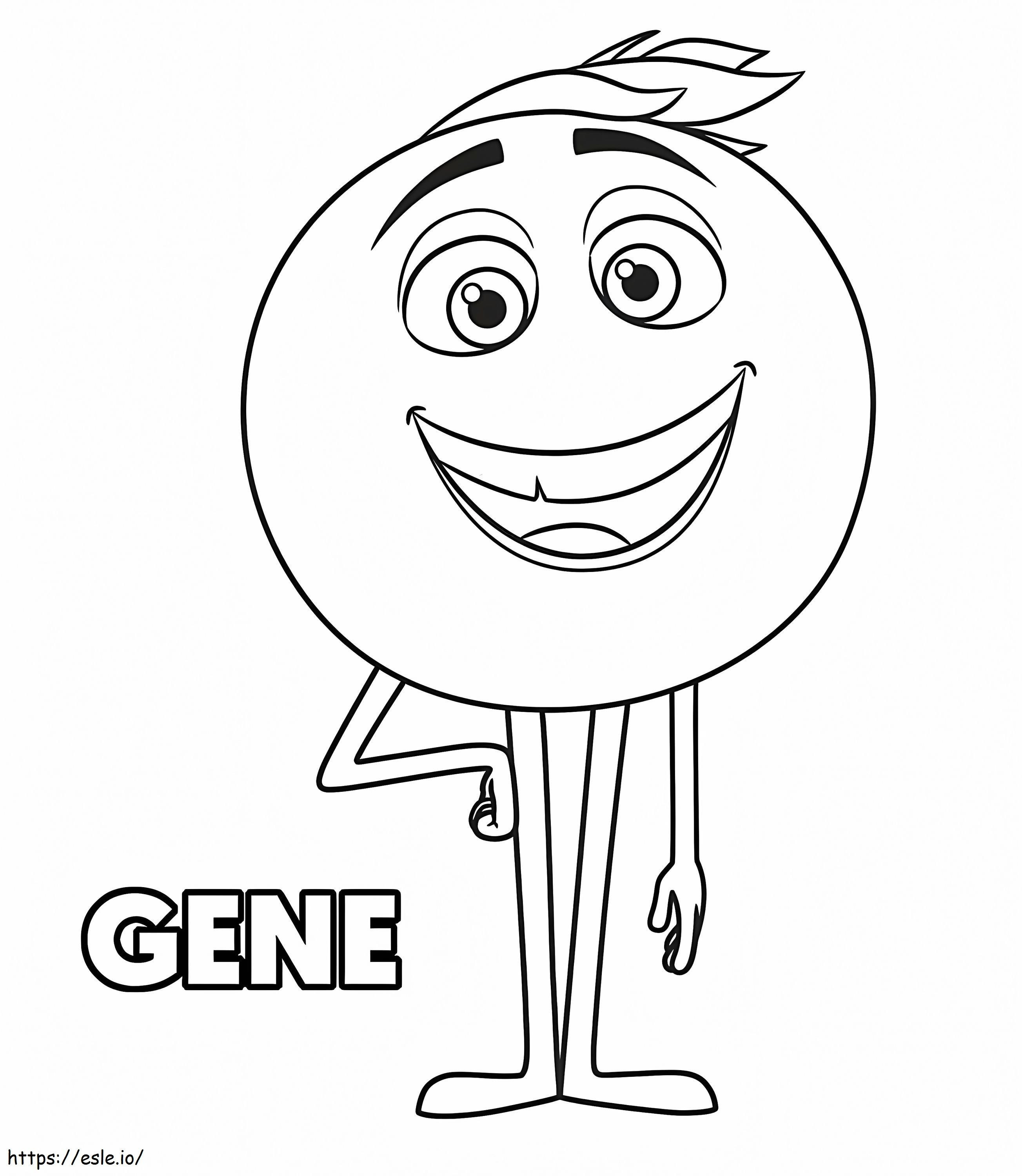 Coloriage Gene dans le film Emoji à imprimer dessin