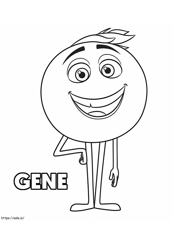 Gene no filme Emoji para colorir