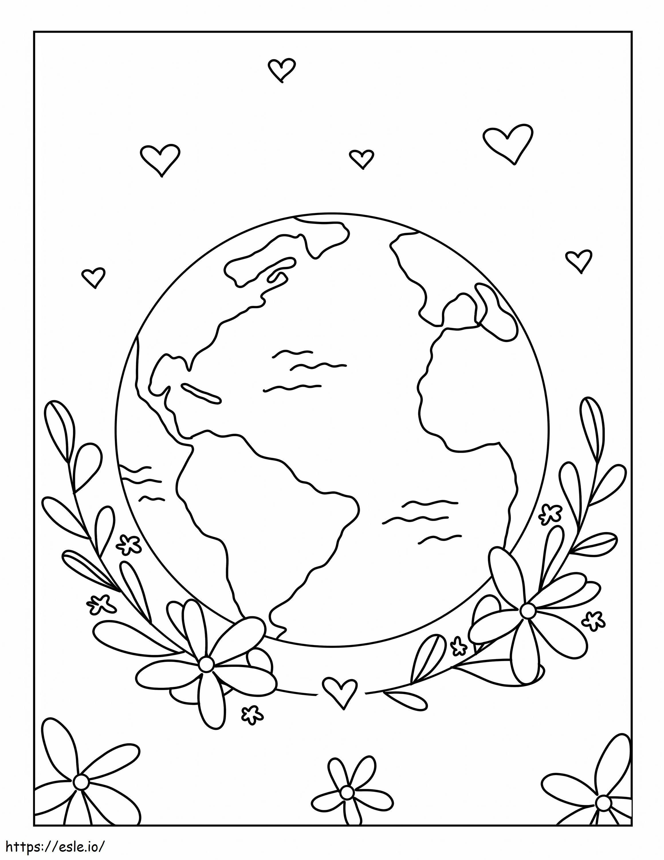 Earth And Heart Leaf Scaled coloring page