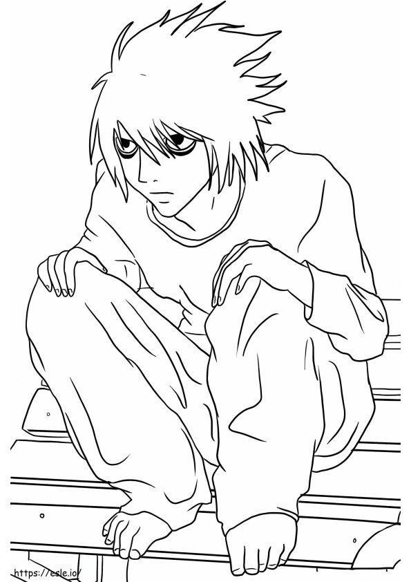L Thinking coloring page