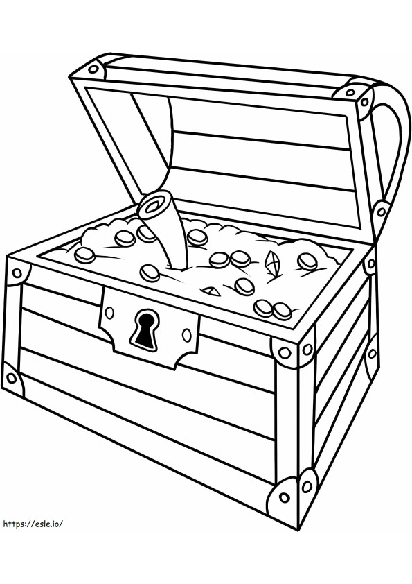 Free Treasure Chest coloring page