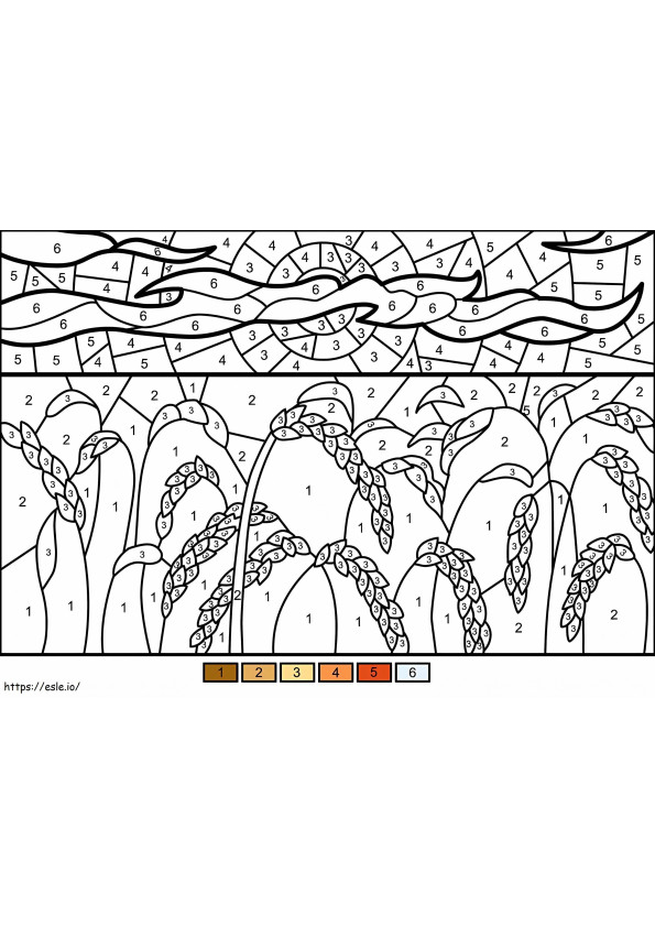 Field Color By Number coloring page