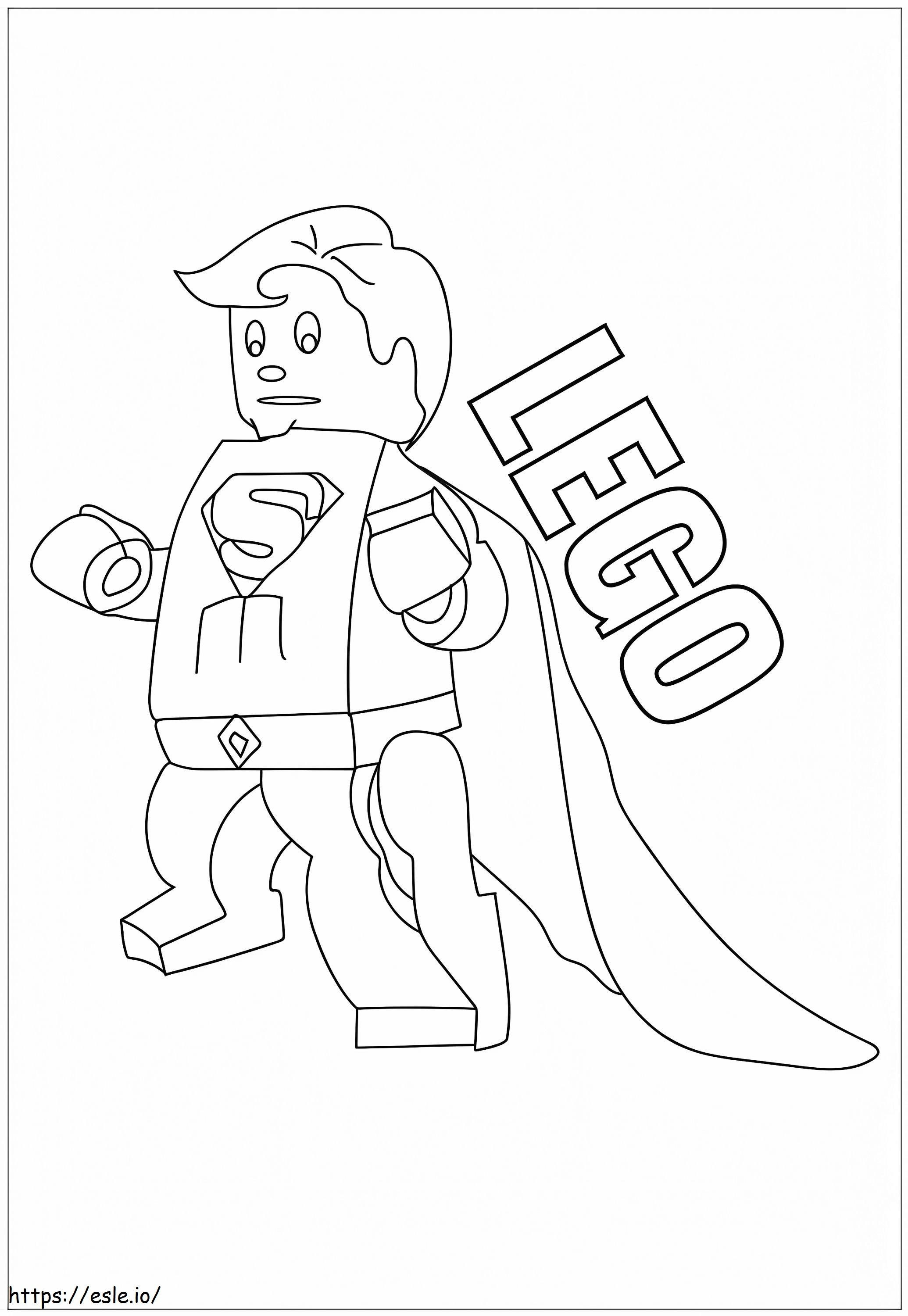 面白いレゴ スーパーマン ぬりえ - 塗り絵