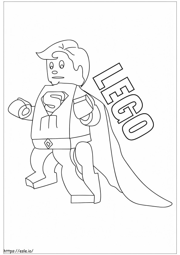 Funny Lego Superman coloring page