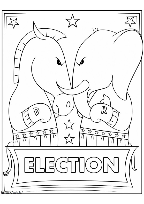Election Day 3 coloring page