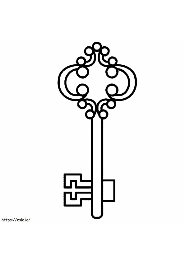 Old Key coloring page