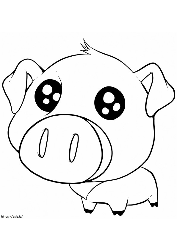 Tattooed Cute Pig coloring page