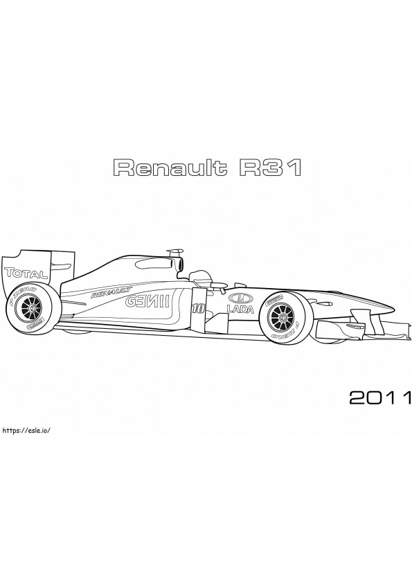 Auto da corsa di Formula 1 13 da colorare