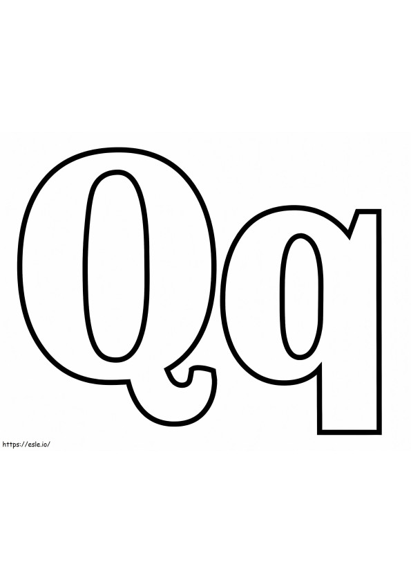 Letter Q 3 coloring page