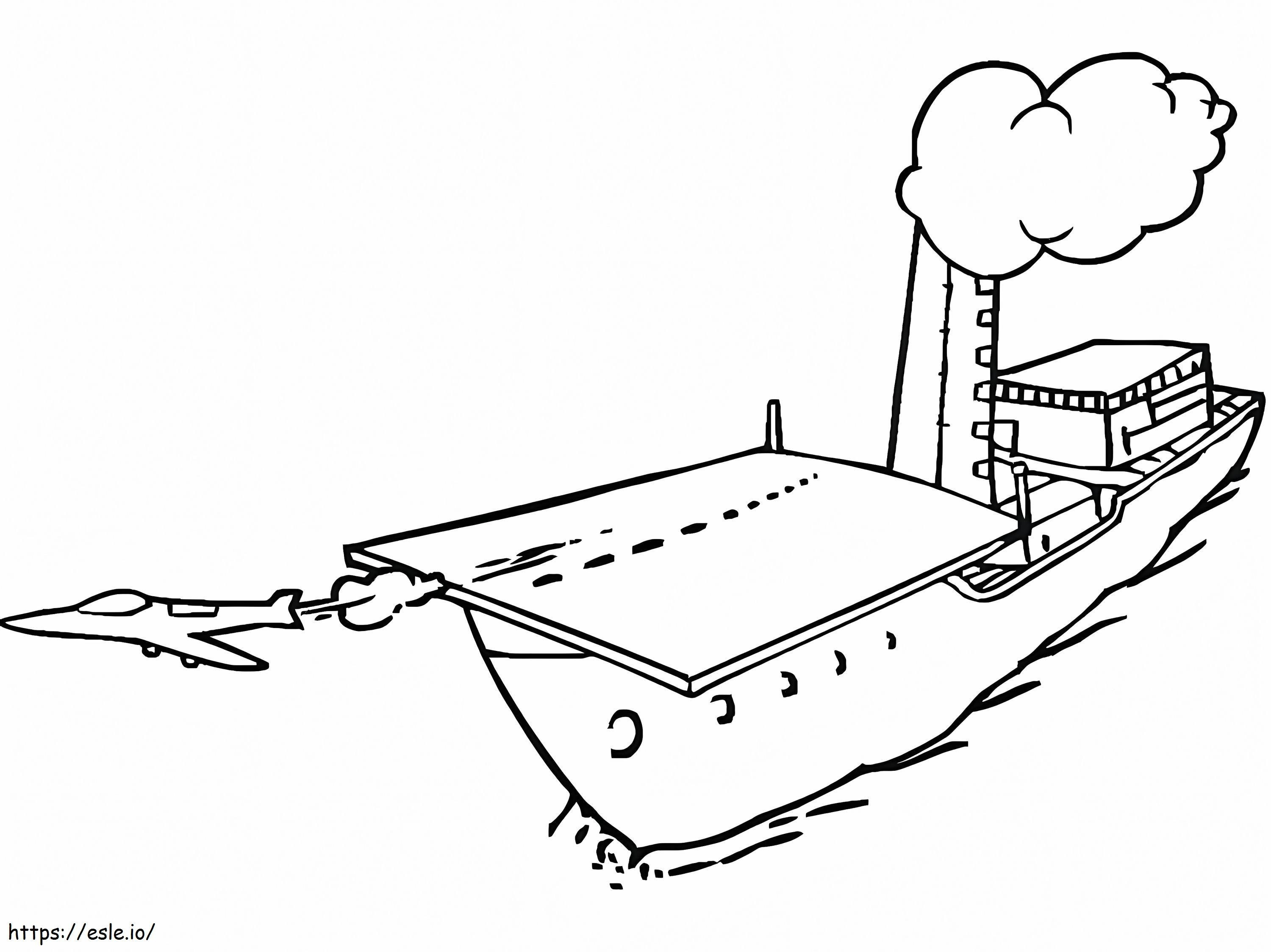 Free Aircraft Carrier coloring page