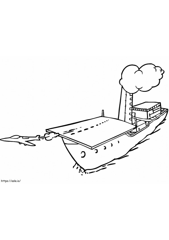 Free Aircraft Carrier coloring page
