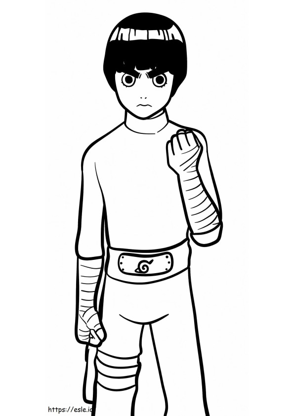 Rock Lee Basic coloring page