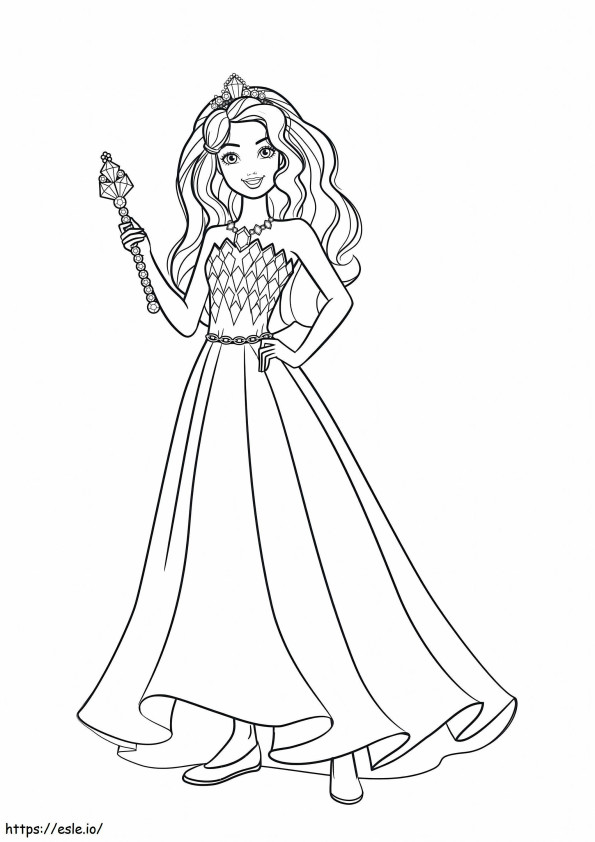 Barbie Princess Glitter 1 coloring page
