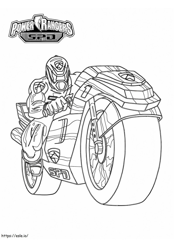 Coloriage Power Ranger SPD à imprimer dessin