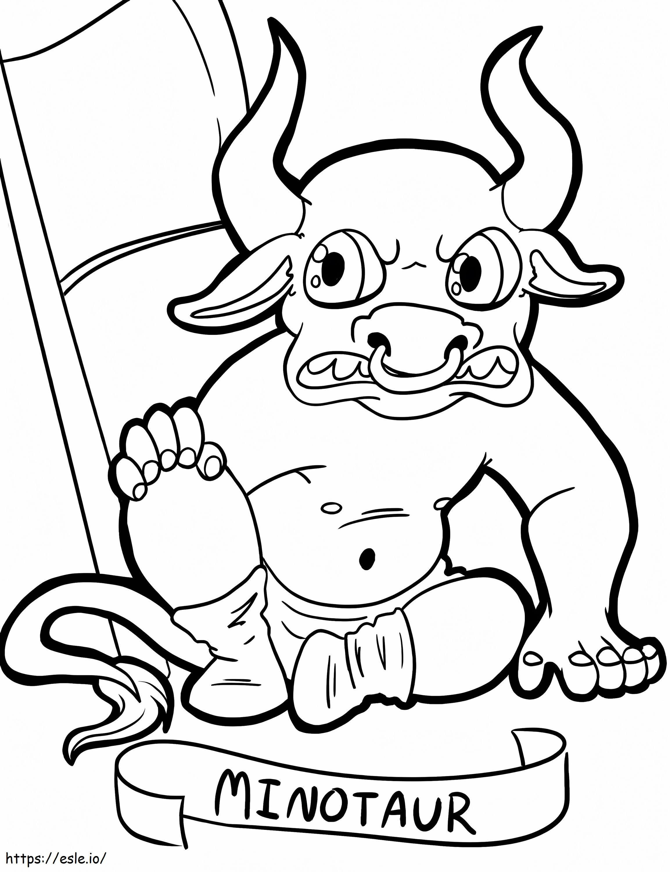Angry Minotaur coloring page