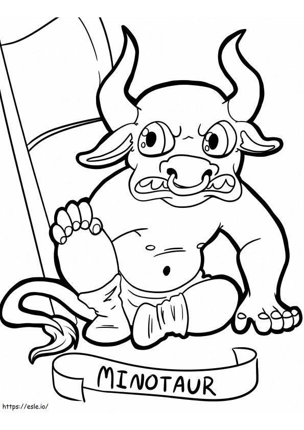 Angry Minotaur coloring page