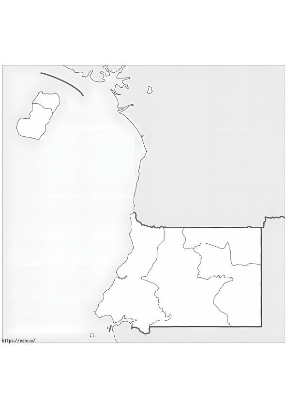 Equatorial Guinea Map coloring page