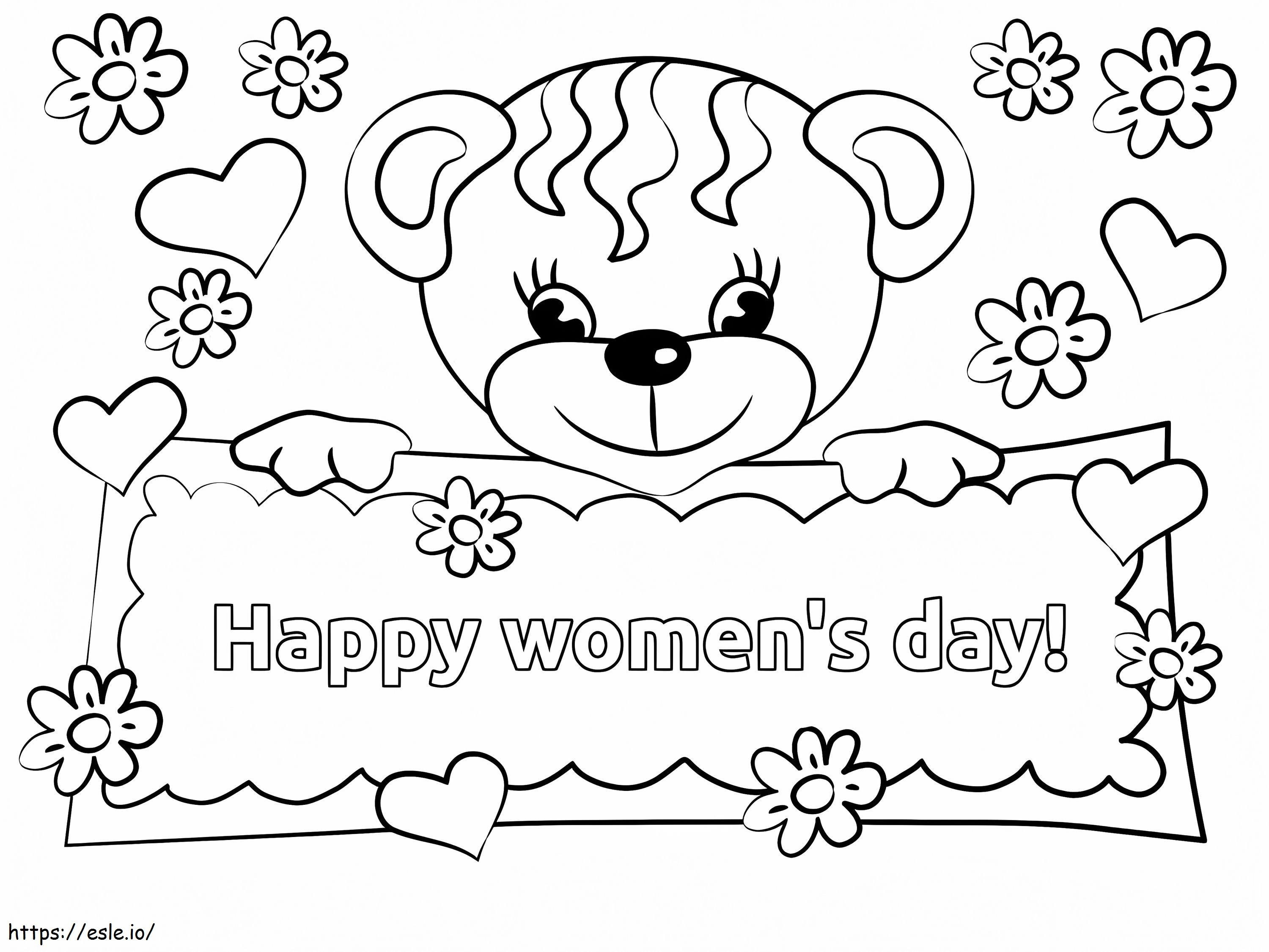 Womens Day 4 coloring page