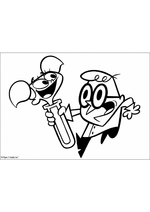 Dee Dee With Dexter coloring page