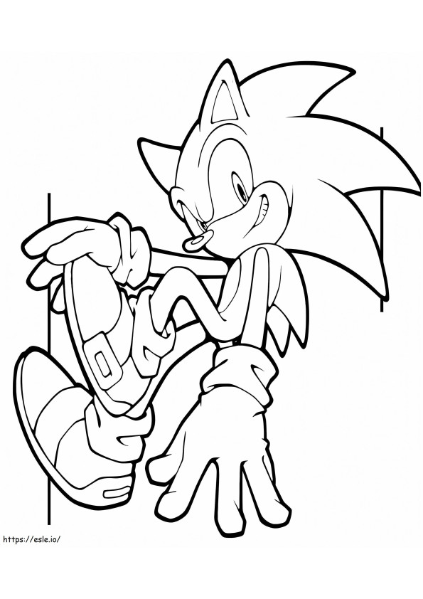 Free Printable Sonic coloring page