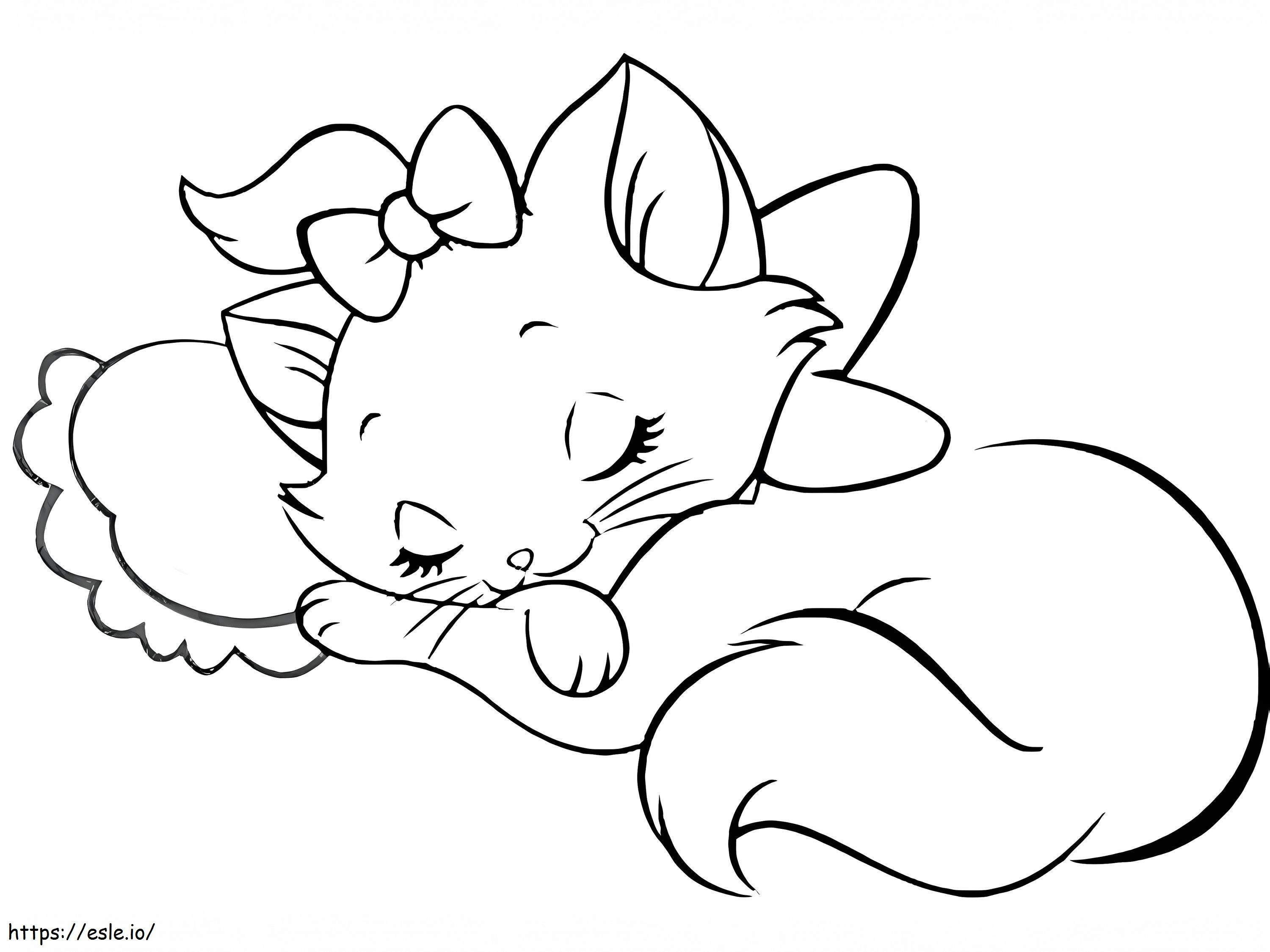 Śpiąca Maria Kot kolorowanka