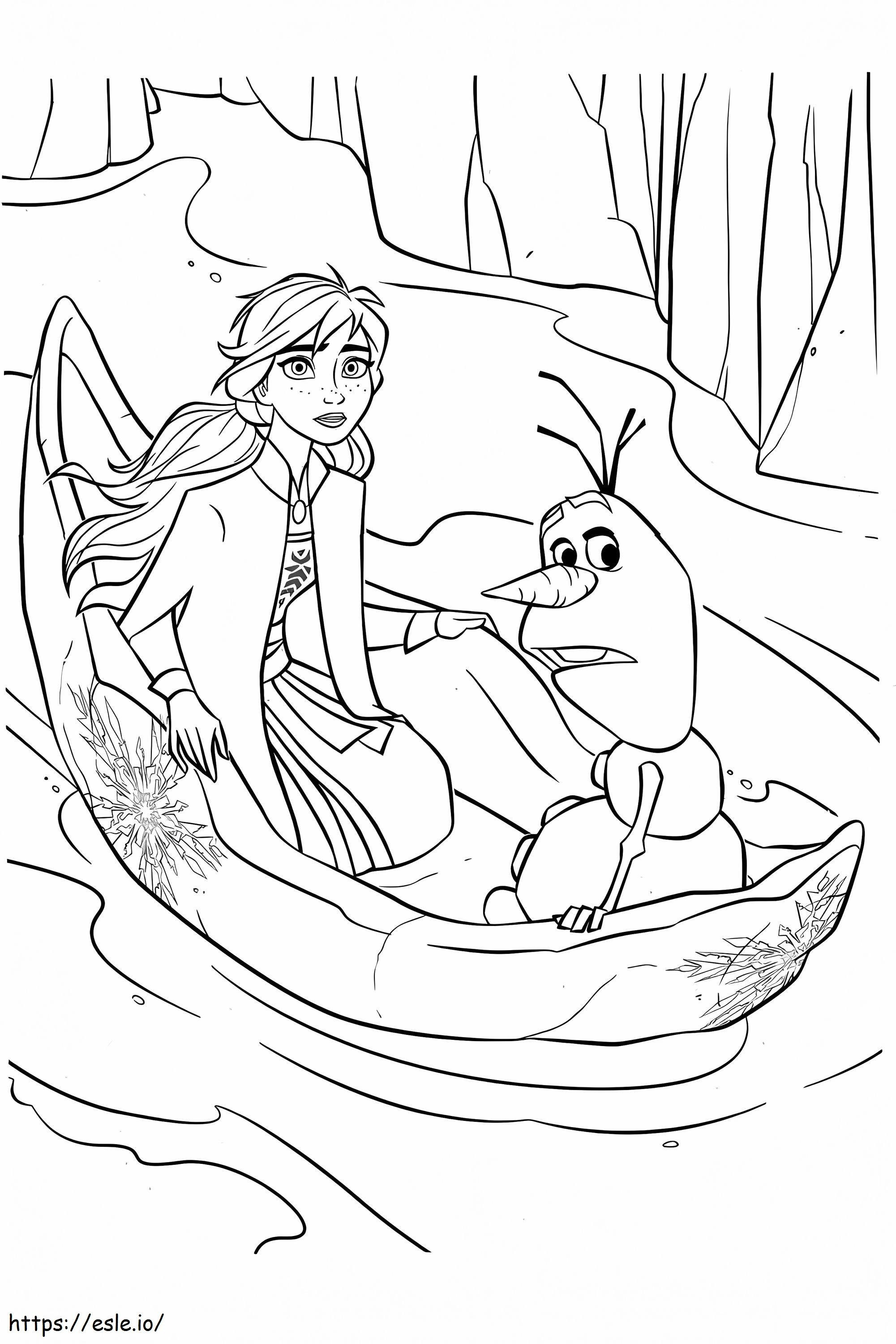 Frozen 2 Anna And Olaf 683X1024 coloring page
