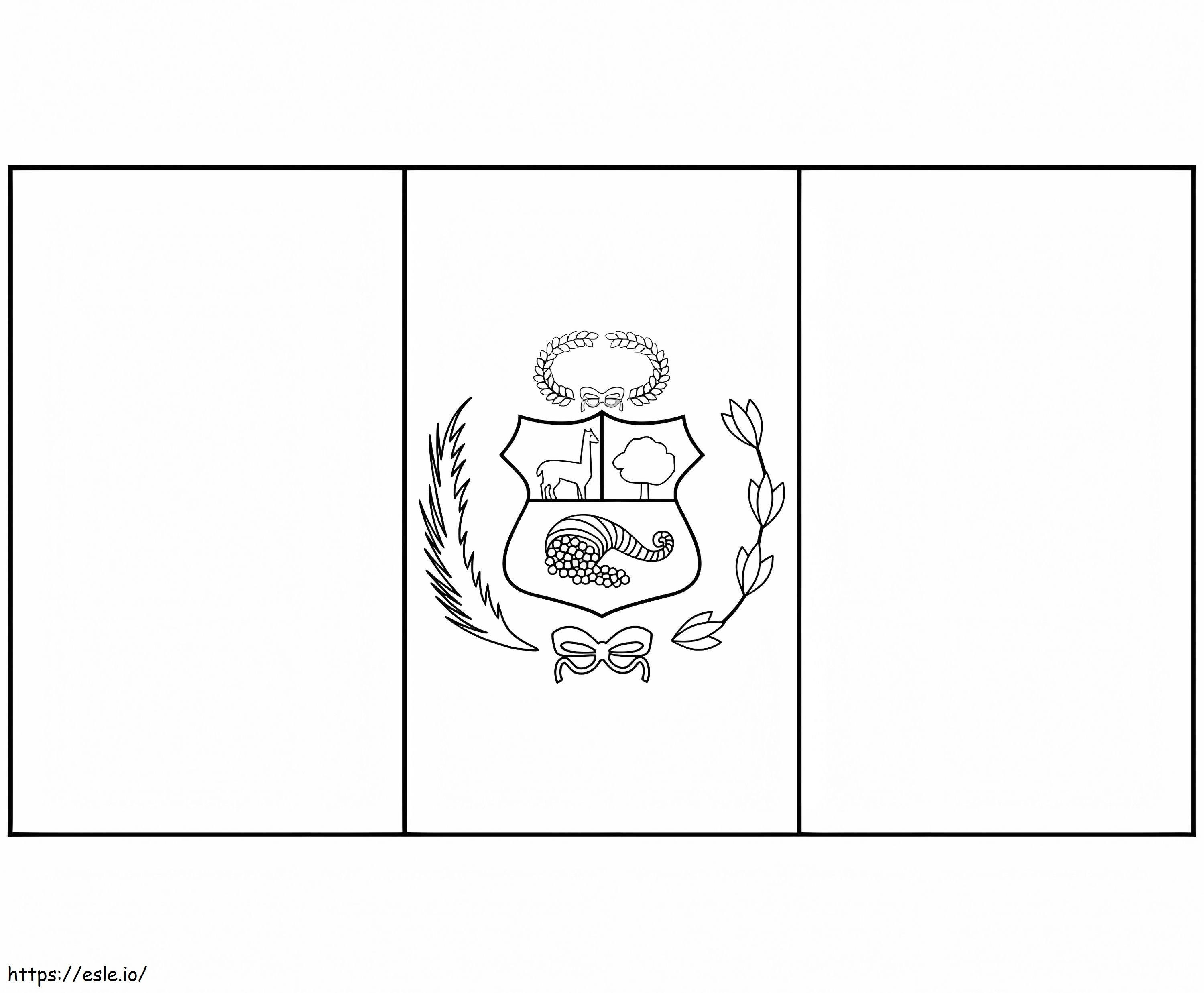 Vlag van Peru kleurplaat kleurplaat
