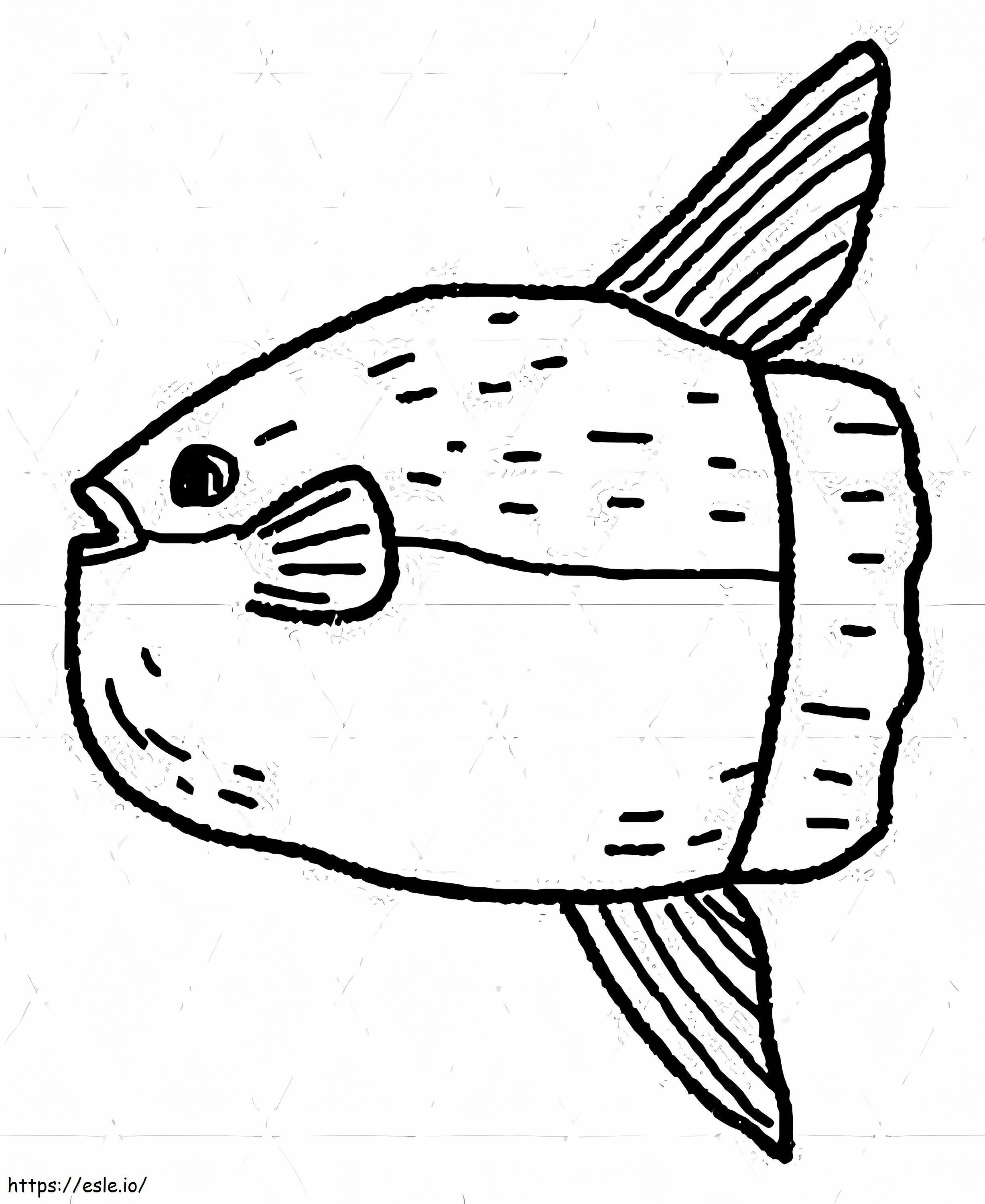 Sunfish de imprimat de colorat