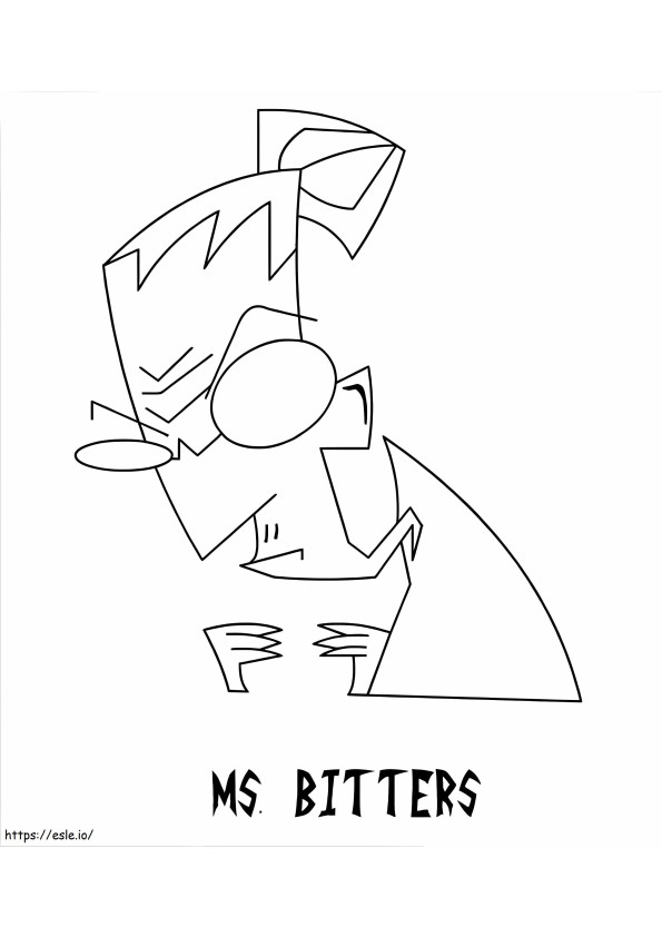 Ms. Bitters From Invader Zim coloring page