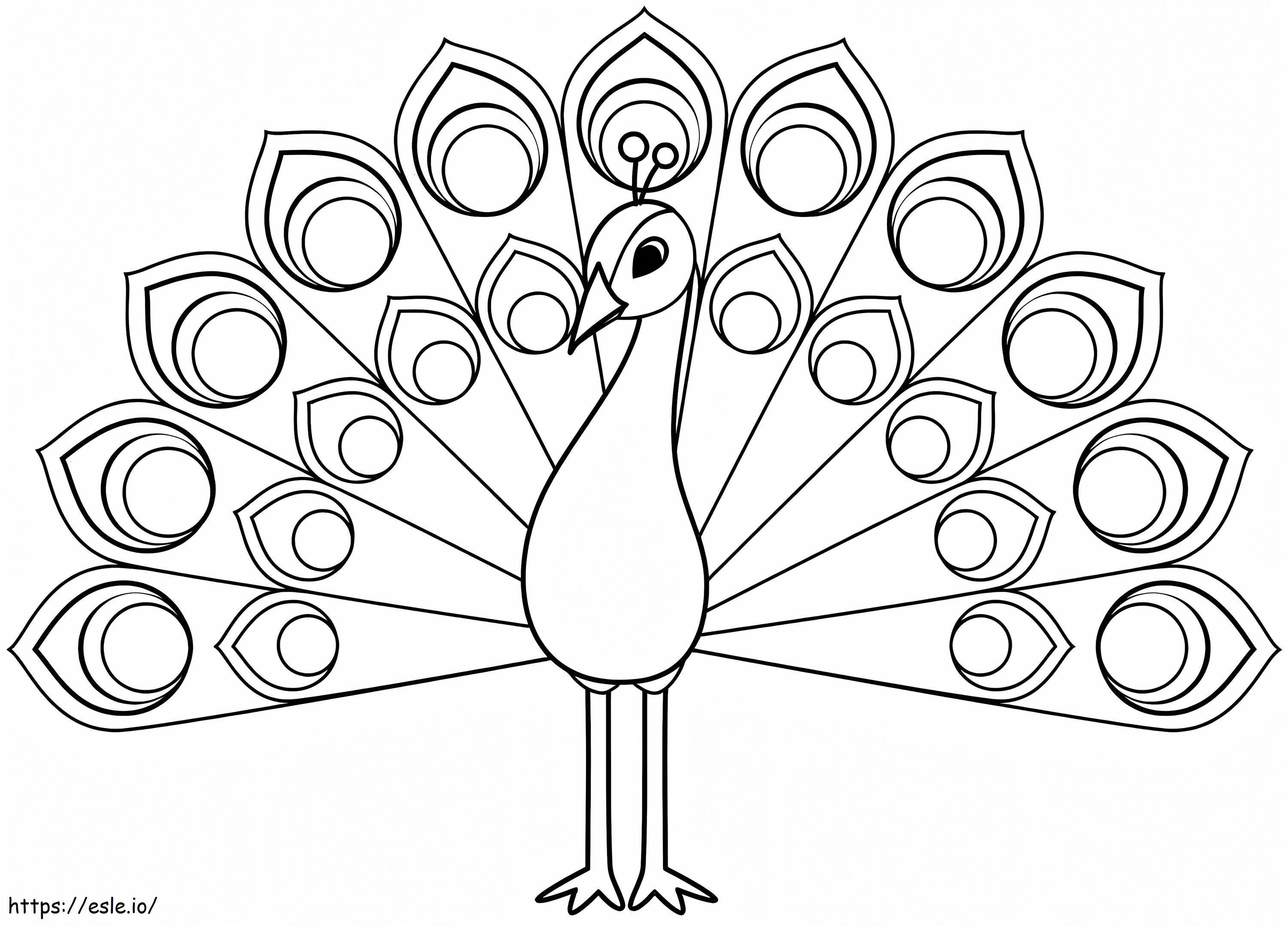 Beautiful Peacock coloring page