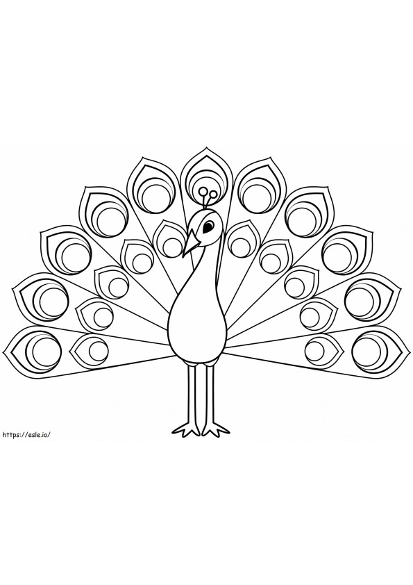 Beautiful Peacock coloring page