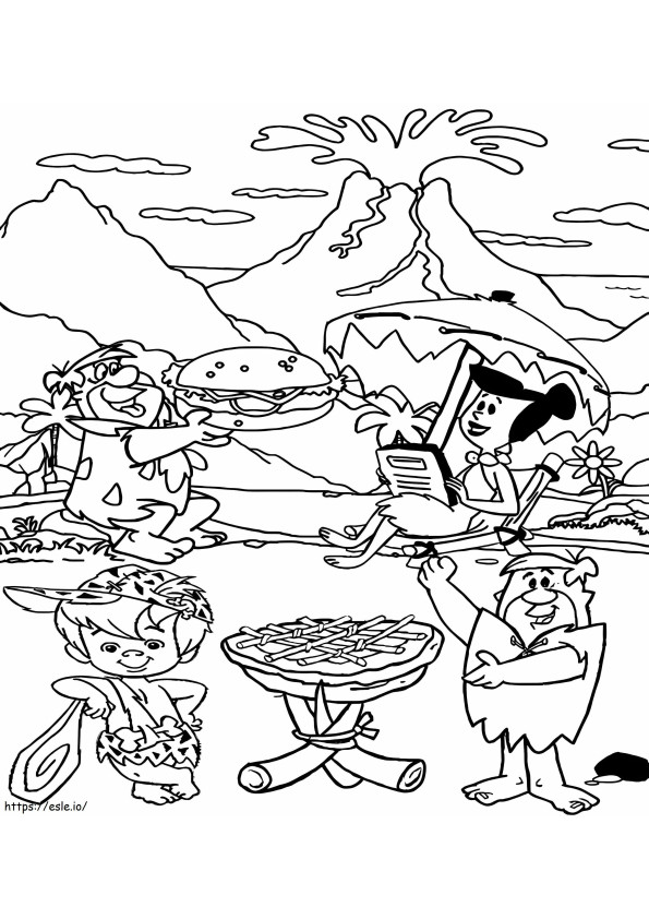 Stone Age Mountain coloring page