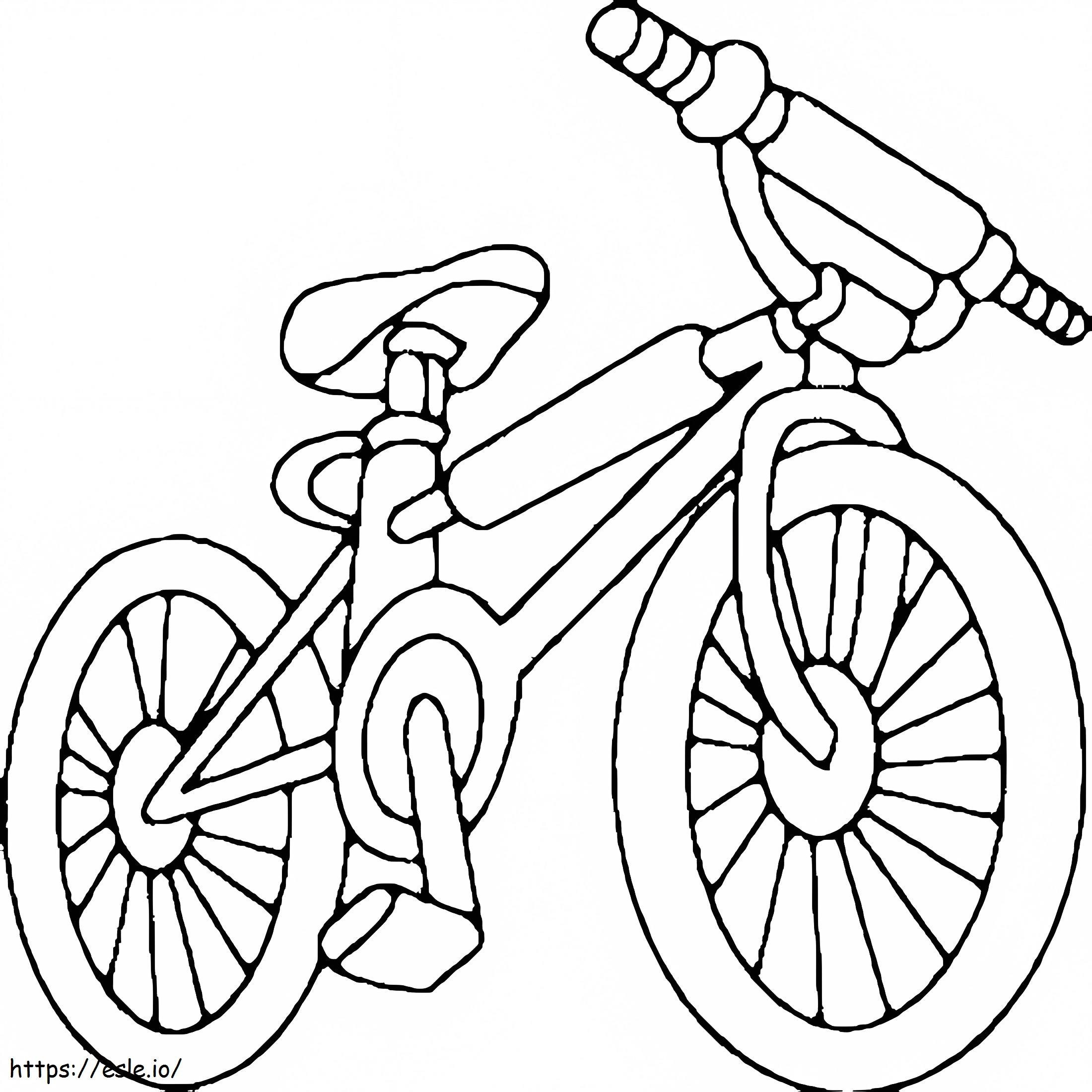 Bicicleta individual para colorear